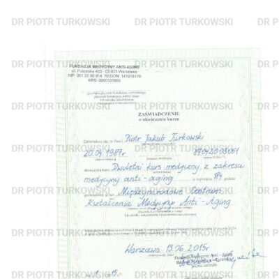 dr Piotr Turkowski certyfikat 12