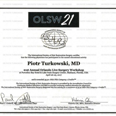 dr Piotr Turkowski certyfikat 7