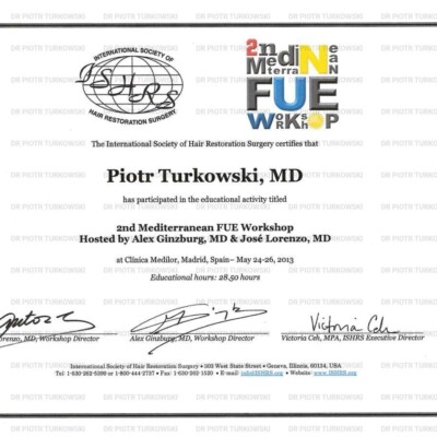 dr Piotr Turkowski certyfikat 8